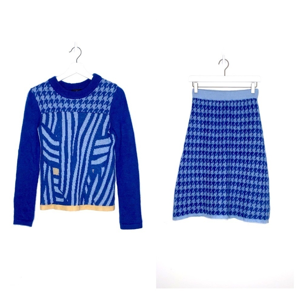 Gorgeous Luxury Designer Sweater Skirt Set UK 8 XS S